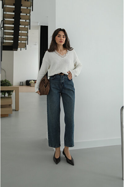 Havoş Blue Belted Skater Jean