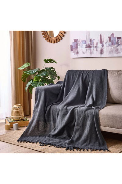 NDC HOME Lodos Home Soft Sofa Throw - Anthracite - 180X210 cm