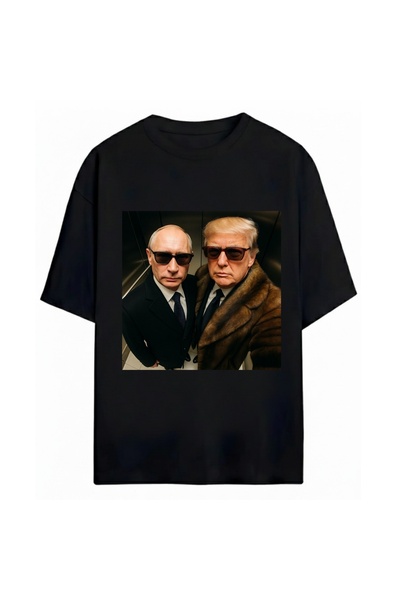 SVART WEAR Αστείο πολιτικό μπλουζάκι με στάμπα, unisex, oversized, 100% βαμβα...
