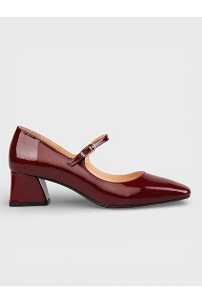 Sadık Yılmaz Women's Winter 11cm Closed Heel Shoes - 494 5354 - Burgundy Pate...