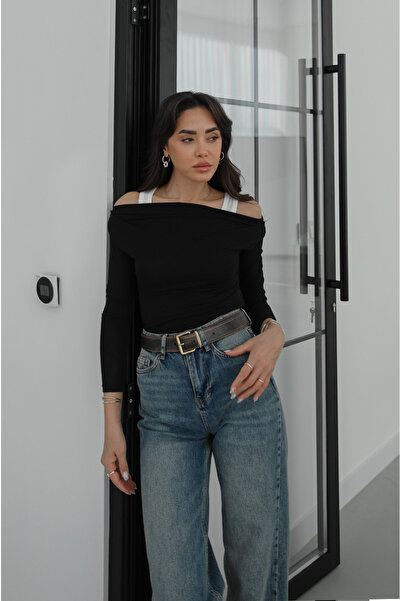 Havoş Black Athlete Blouse Double Set