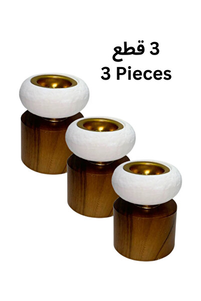 Generic 3-piece incense burner set, one wooden part and one marble part, exce...