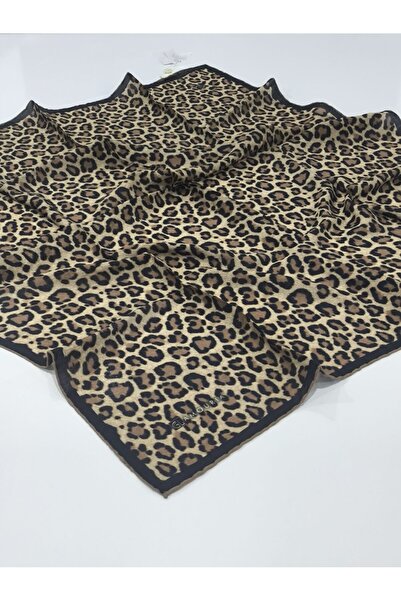 PİRAMİT GLAMOURIA NEVA EŞARP LEOPAR DESEN 4 SİYAH KREM