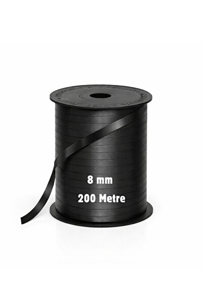 rabant Siyah Rafya İp 8 mm x 200 Metre Balon ipi Hediye Paketleme -