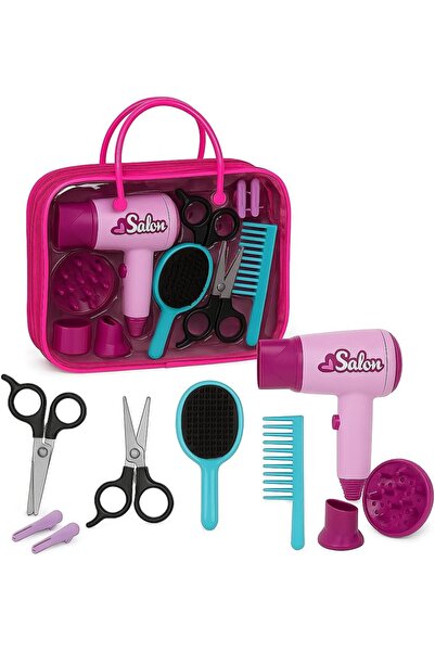 Leno Kids Salon Role Play Set – Working Toy Hairdryer – Pretend Beauty Playse...