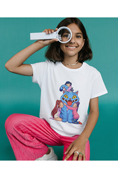 ALPŞAN TİCARET Huntrix Anime T-Shirt - Rumi Mira Zoey Character Girls' White ...