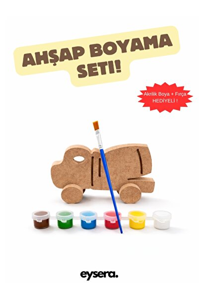 eysera Ahşap Boyama Seti – Çocuk Aktivite & Hobi Oyuncak, Montessori Eğitici Set