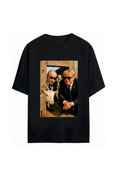 SVART WEAR Αστείο πολιτικό μπλουζάκι με στάμπα, unisex, oversized, 100% βαμβα...