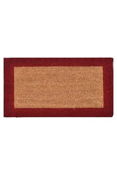 Luance Coir Coco Fiber Rectangular Door Mat Brown and Red 33 x 60 cm