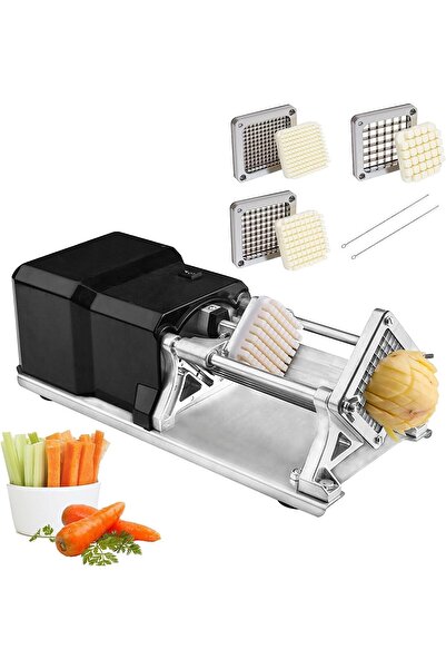 LETWOO Electric French Fry Cutter with 1/2'' 3/8'' 1/4'' Blades Stainless Ste...