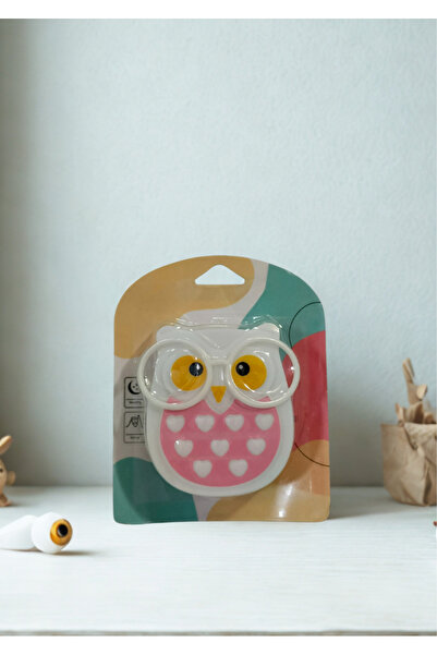 Mutluluk Kutunda Var Beyaz Baykuş Figürlü Gece Lambası