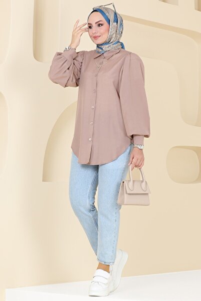 ModaMerve Balon Kollu Gömlek 3025KTR750-MS Vizyon