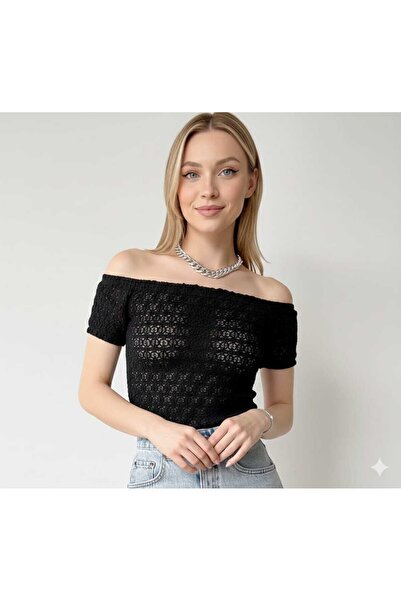 franky B Women's Madonna Collar Seersucker Textured Blouse Knitwear