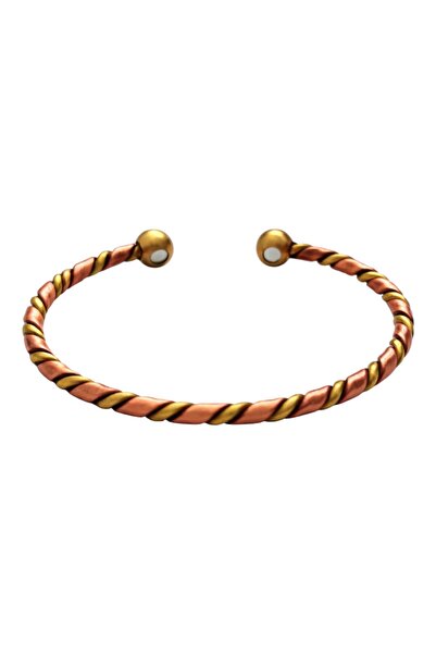 TAKI DERYASI Aydesia Copper Brass Handmade Adjustable Twist Clamp Bracelet 15 Gr
