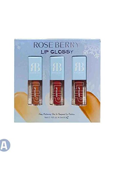 ROSE BERRYY ليب قلوس 3 قطع ، روز بيري درجة A