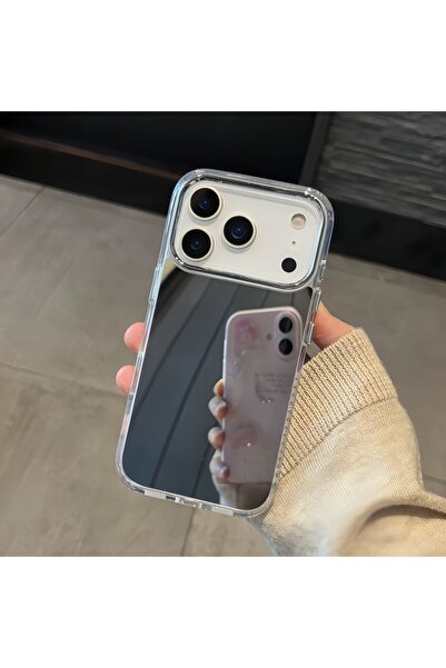 EDELFU متوافق مع iPhone 17 PRO - غطاء مرآة مع إطار كاميرا شفاف من الجانبين وغ...