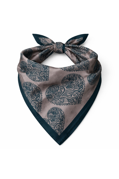 KUMSAL AKSESUAR Kalp Desen Fular Bandana 50x50cm