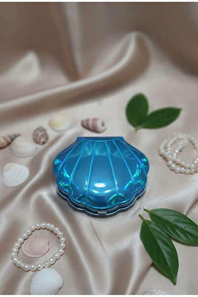 D&D Storee Midye Model Sedefli Parlak Şık Tasarım 2 Boyutlu Çanta Aynası