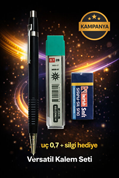 W-Design 1 Piece 0.7 Versatil Pen + 1 Piece 0.7 Tip + 1 Piece Eraser Set of 3