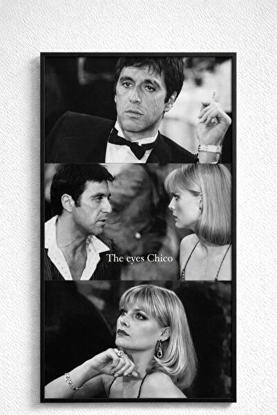 BuzzDesigns Tony Montana & Elvira Hancock The Eyes Chico (Çerçeveli)