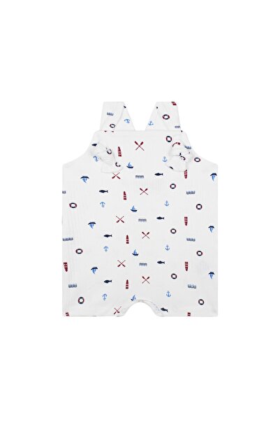 PETIT-ATELlER طقم ملابس شاطئية للأولاد من بيتيت أتيليه، أبيض اللون، بنقشة بحر...