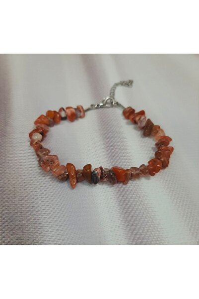 Shine Elagance Natural Stone Jasper Broken Cut Closures Silver Color Steel Wo...