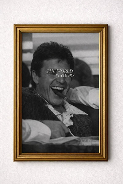 BuzzDesigns TONY MONTANA Temalı The World Is Yours Tablosu (Çerçeveli)