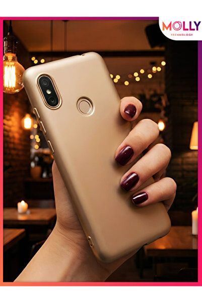 Molly Gold Matte Silicone Case for Redmi Note 6 Pro