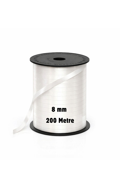 rabant Beyaz Rafya İp 8 mm x 200 Metre Balon ipi Hediye Paketleme