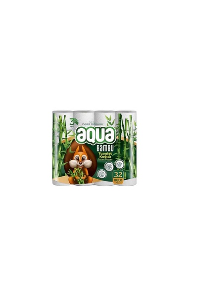 Agua Aqua Bambu 32-Pack Toilet Paper 3-Ply – Soft and Durable Bamboo Extract
