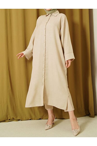 Burcia Wide Sleeve Oversize Long Shirt