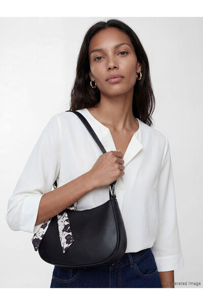 LC Waikiki Black Leather Look Women's Shoulder Bag