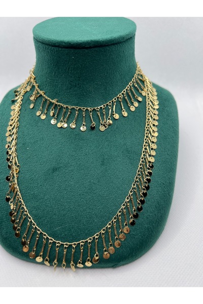 TULO JEWELRY Pullu uzun kolye