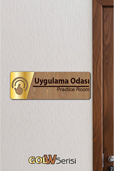 Yalıgraf Reklam Tabela GOLW Serisi - Gold Pleksi Detaylı Ahşap Ofis İsimliği ...