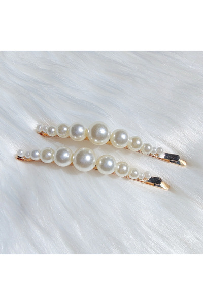 İnDerin İnci Taşlı Zarif Gold Tel Toka