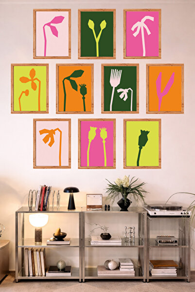 UNT 10-Frame Look Kitchen |   Modern |   Retro Wall Poster Painting Set – 15X...