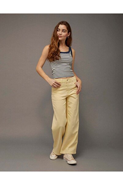 AMERICAN EAGLE AE Stretch Super High-Waisted Wide-Leg Pant