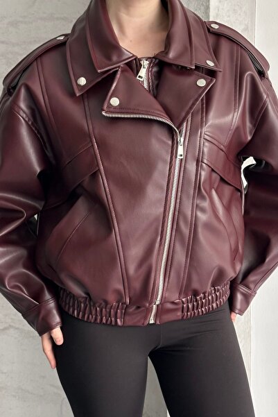 Helen Goods Women's Hooded Leather Jacket