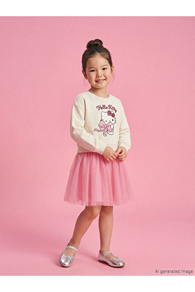 LC Waikiki Rochie tutu pentru fete Özmarka Noul Sezon Hello Kitty cu imprimeu