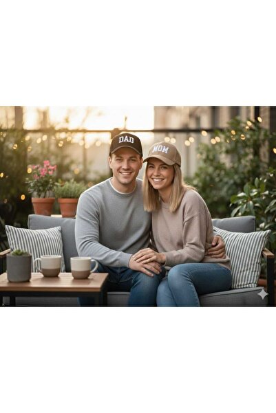 Betülce Set de pălării pentru cuplu cu mesajul „Mamă Tată” – 2 pălării combin...