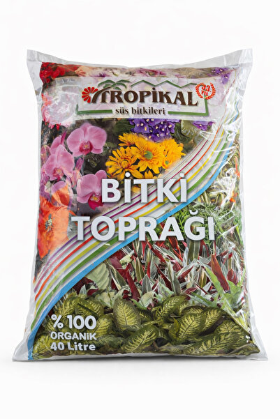 TROPİKAL Bitki Toprağı 40 Litre %100 Organik – Bitkiler İçin Hazır Toprak