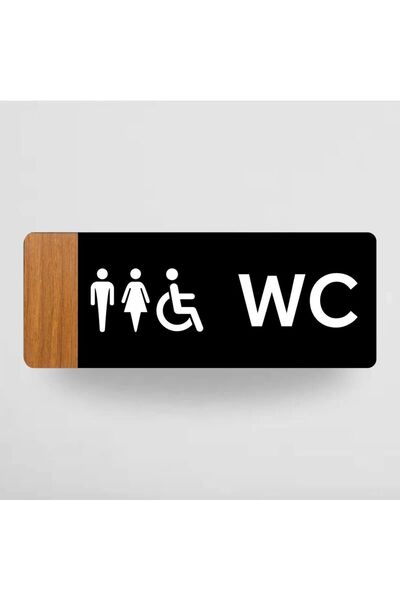 zafrakreklam Ofis Oda Kapı İsimliği Yönlendirme Tabelası 26X10CM SİYAH - CEVİ...