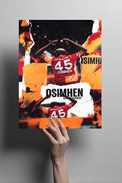 Wh-tee Victor Osimhen TasarımTaraftar Metal Poster – Dekoratif Duvar Tablosu