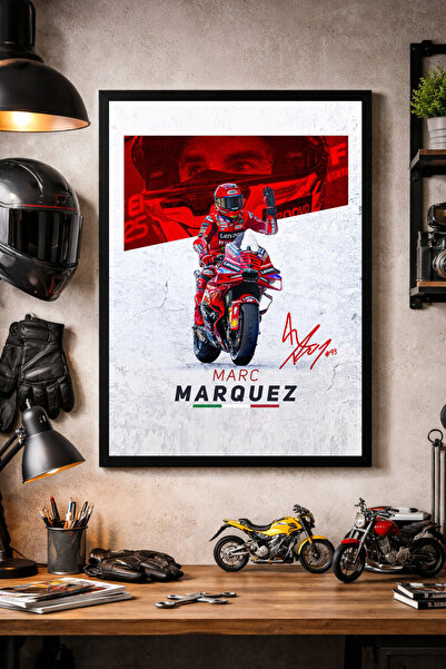 Turkish Riders MM93 MotoGP Ducati / Yüksek Kalite UV Baskı MDF Kırmızı-Siyah-...