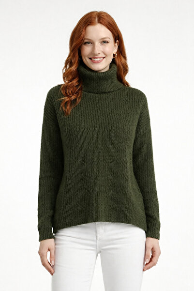 Neden Tekstil Green Turtleneck Knitwear Sweater