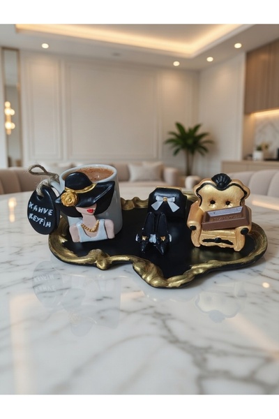RivelCandle Porcelain Coffee Cup Presentation Set with Female Figure – Stylis...