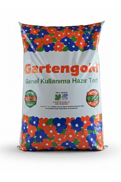 Gartengold Genel Kullanıma Hazır Torf 20 Litre – Organik Humus Katkılı Saksı ...