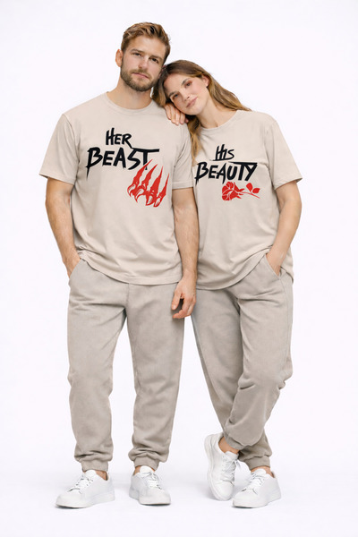 NEVERMIND Tricou de cuplu King Queen Lover, supradimensionat, unisex, set aso...