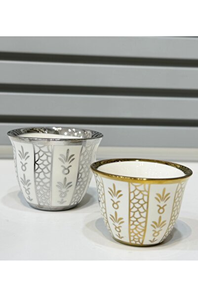 HUTUL AL JAZIRA Large Silver-plated Arabic Coffee Cup Set