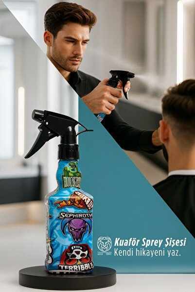 Transformacion Desenli Berber Kuaför Su Spreyi Şişesi Profesyonel Saç Fısfısı...
